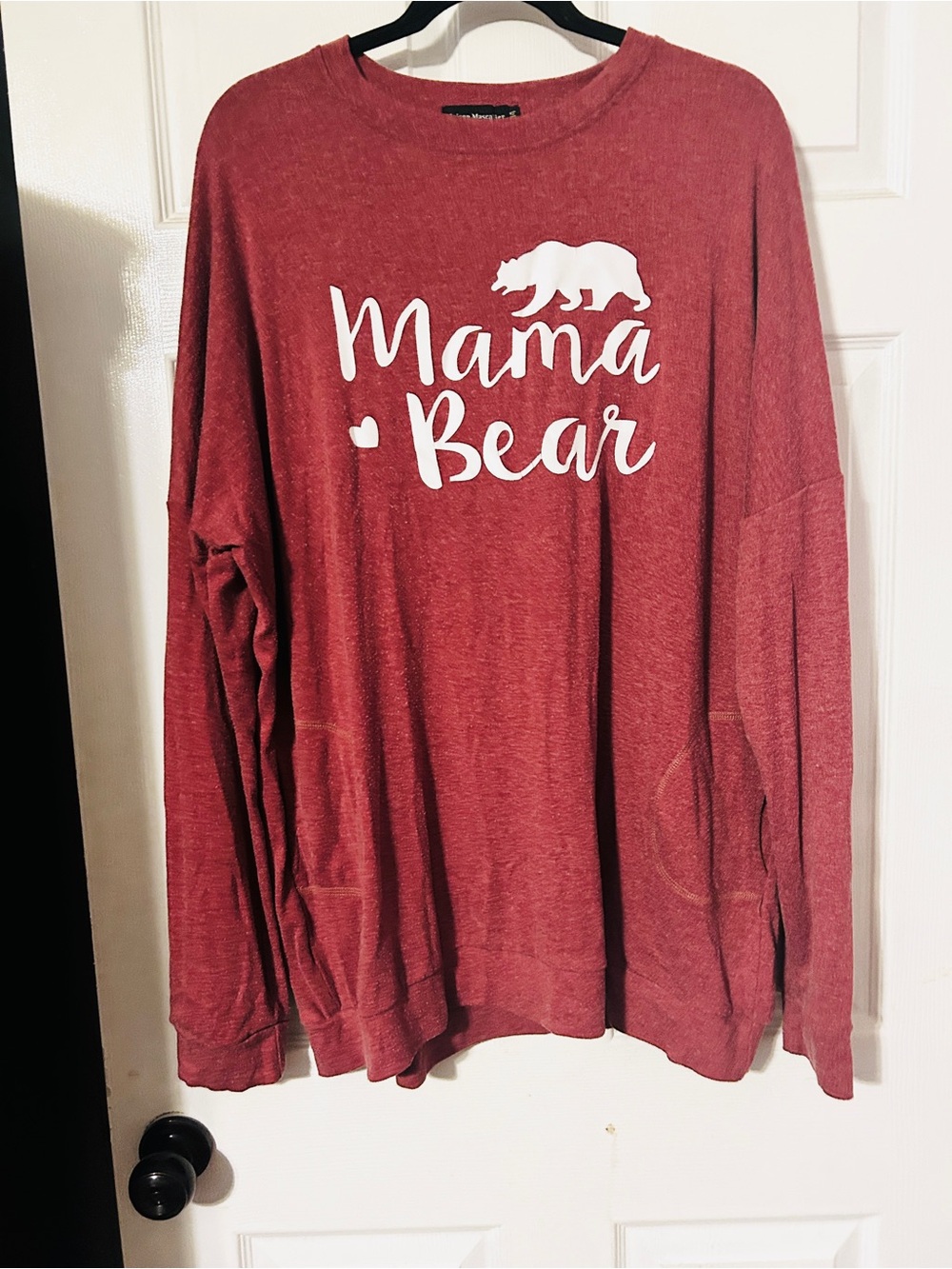 Mama Bear Maroon Cozy Graphic Sweatshirt